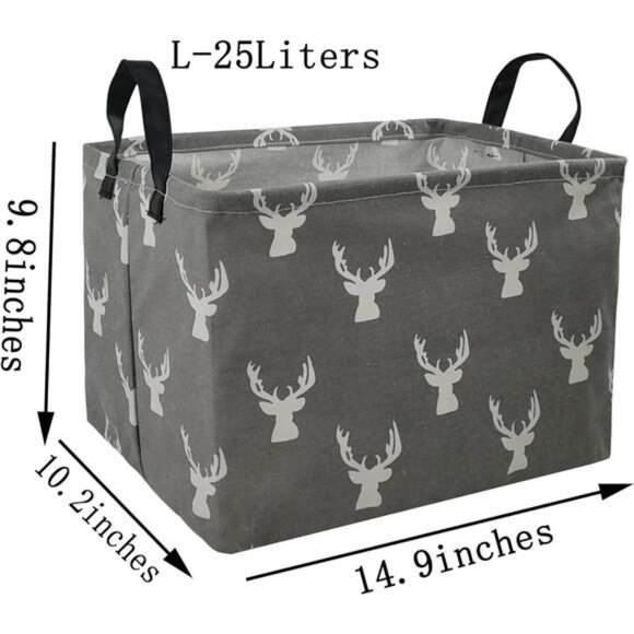 Rectangle Toy Bin Waterproof storage organizer for Nursery Hamper Home decor - Picture 3 of 8